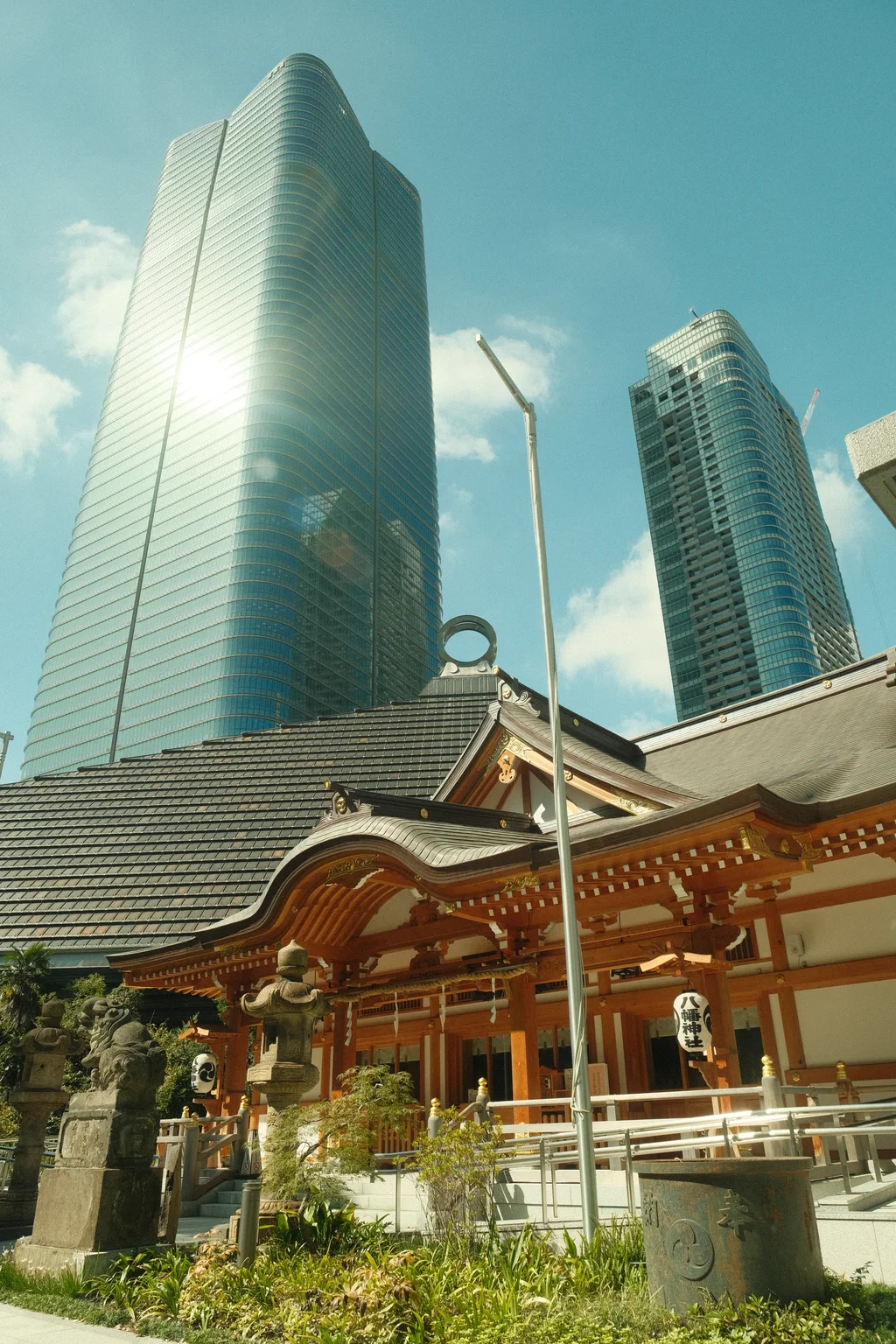 Shrine and Skyscrapers